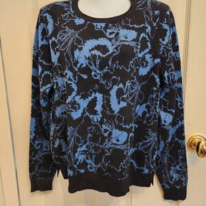 Womans XL blue and black sweater